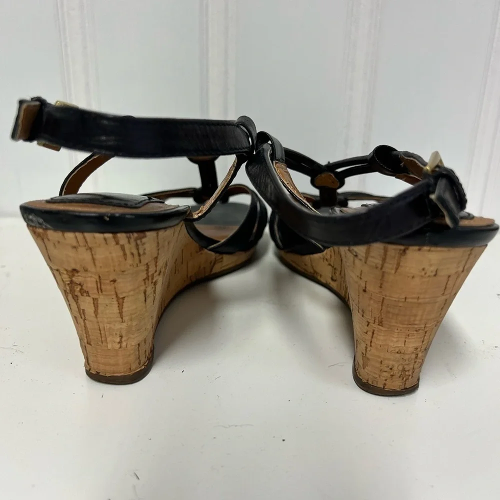 Clarks Black Wedge Sandals